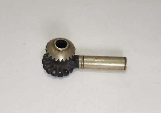 OSMANLI DÖNEMİ GÜMÜŞ VE AĞAÇTAN YAPILMIŞ PİPO 