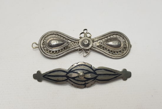 İKİ ADET GÜMÜŞ SAÇ TOKASI 