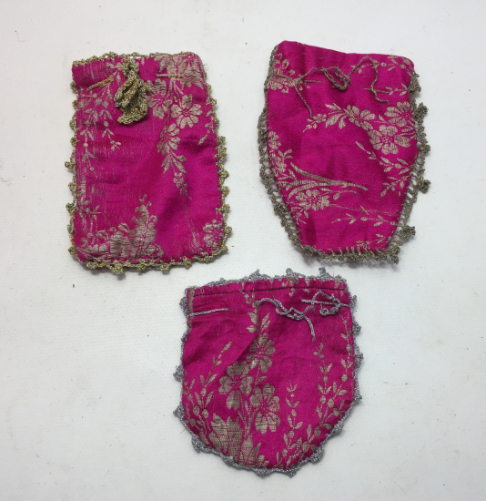 OSMANLI DÖNEMİ 3 ADET ELMASİYE KESE