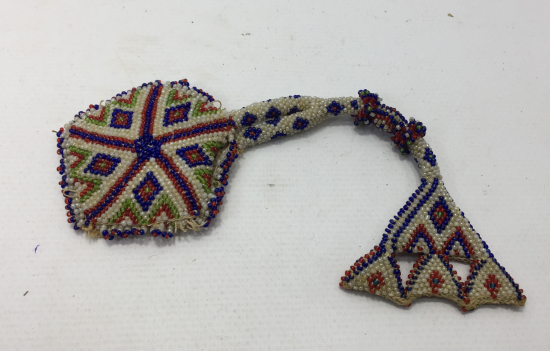 OSMANLI DÖNEMİ BONCUK İŞİ SALLAMASIYLA BERABER CEP SAATİ KESESİ