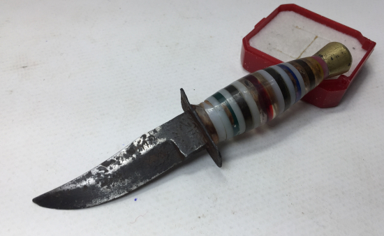 OSMANLI DÖNEMİ ÜZERİ OSMANLICA YAZILI NADİR DOĞDULUK BIÇAĞI 