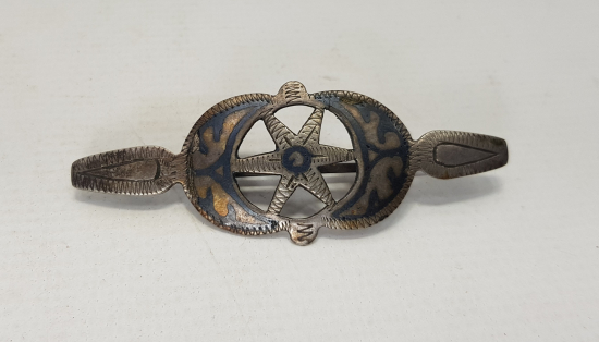 OSMANLI DÖNEMİ AY YILDIZLI GÜMÜŞ SAÇ TOKASI 