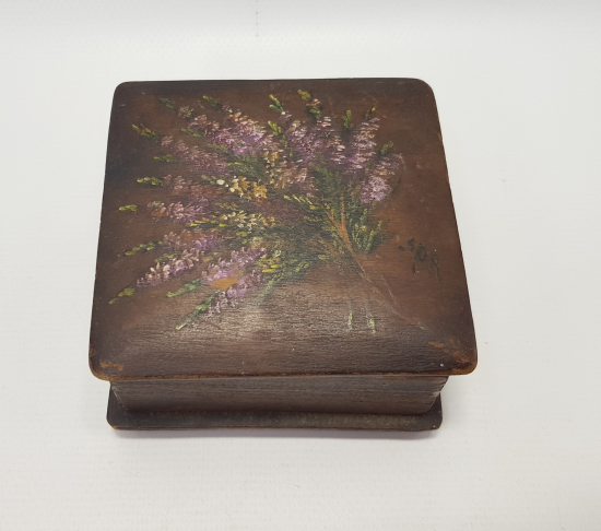 OSMANLI DÖNEMİ EL BOYAMA İMZALI AHŞAP KUTU 