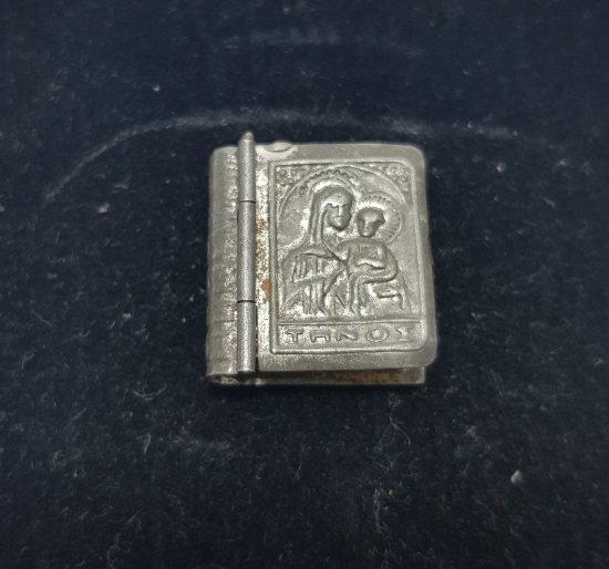 OSMANLI DÖNEMİ RUMCA YAZILI HZ. İSA VE HZ. MERYEM GÖRSELLİ MİNİ KUTU 