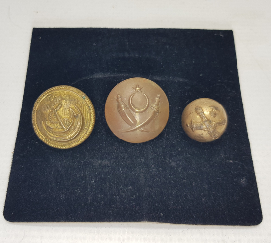 1. DÜNYA SAVAŞI DÖNEMİ ÜÇ ADET SUBAY DÜĞMESİ