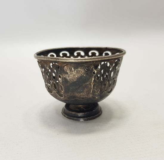 OSMANLI DÖNEMİ TUĞRALI VE SAH DAMGALI GÜMÜŞ FİNCAN ZARFI 