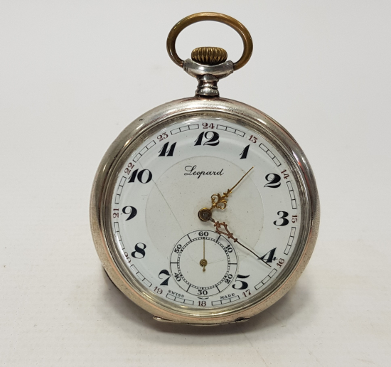 1900 TARİHLİ LEOPARD GÜMÜŞ CEP SAATİ