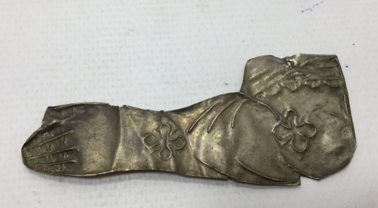 OSMANLI DÖNEMİ ERMENİ İŞİ ÜZERİ ERMENİ HAÇLI GÜMÜŞ KOL TILSIMI