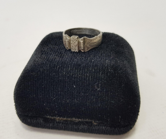 OSMANLI DÖNEMİ ERMENİ İŞİ HAÇ FORMLU GÜMÜŞ YÜZÜK 