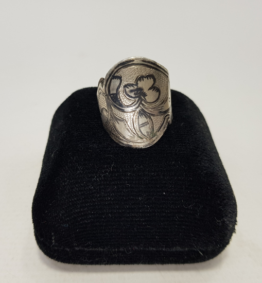 OSMANLI DÖNEMİ SAVATLI GÜMÜŞ YÜZÜK 