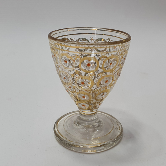 ÜZERİ ALTIN VERMEY VE MİNELİ LİKÖR BARDAĞI