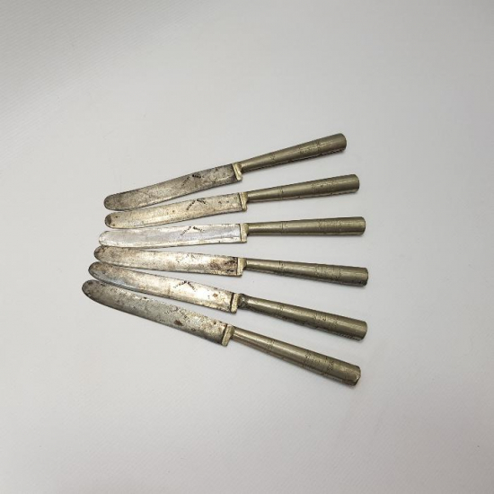 BURSA İŞİ GÜMÜŞ SAPLI KAHVALTI BIÇAĞI SETİ 