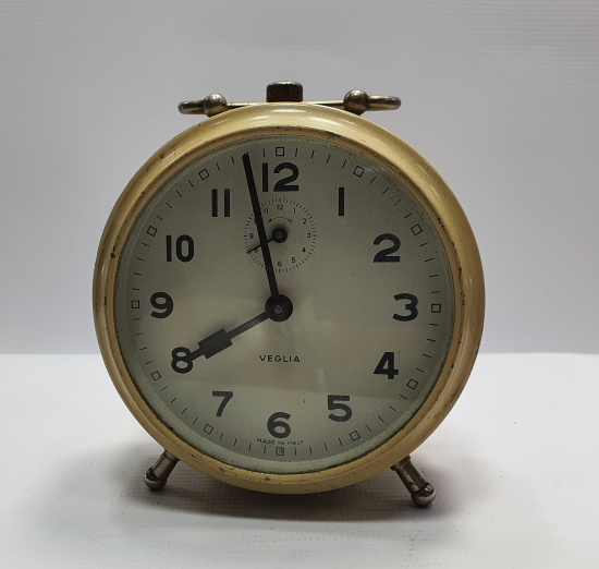 VEGLİA MARKA ANTİKA İTALYAN YAPIMI KURMALI MASA SAATİ