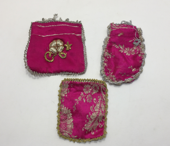 OSMANLI DÖNEMİ 3 ADET ELMASİYE KESE