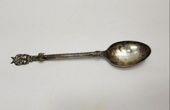 OSMANLI DÖNEMİ SARAY İŞİ GÜMÜŞ KUŞLU KAŞIK 