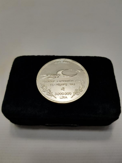 1923 LOZAN VE TC 75. YILI GÜMÜŞ MADALYON 