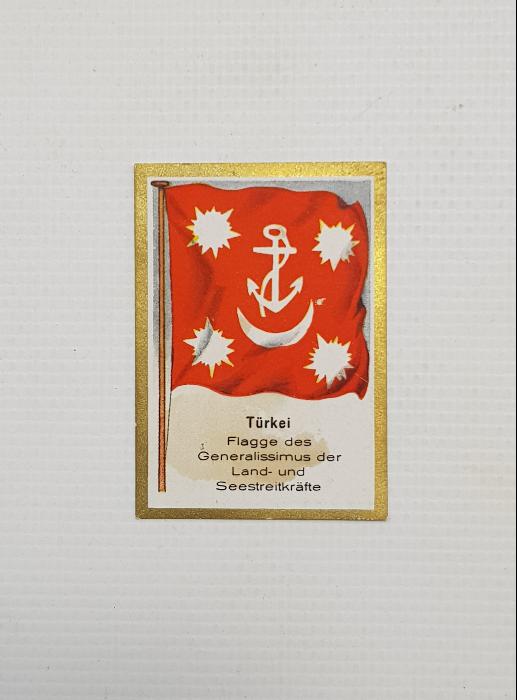 OSMANLI DONANMA BAYRAĞI KONULU ÇİKOLATA KARTI 