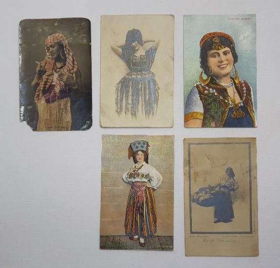OSMANLI DÖNEMİ ETNİK KADIN TİPLER KONULU 5 ADET KARTPOSTAL