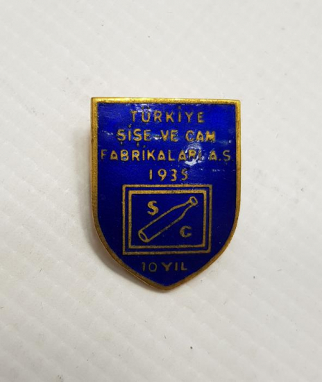 1935 TÜRKİYE ŞİŞE VE CAM FABRİKALARI A.Ş. 10. YIL ROZETİ