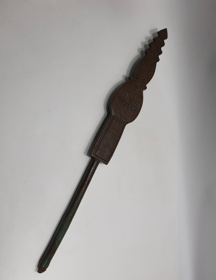 1857 TARİHLİ RUM İŞİ İŞLEMELİ VE RUMCA YAZILI ÖREKE