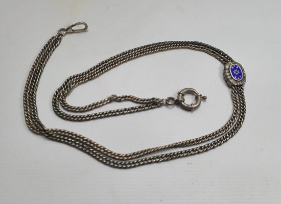 OSMANLI DÖNEMİ SÜRGÜSÜ MİNELİ İPEK ZİNCİRLİ GÜMÜŞ CEP SAATİ KÖSTEĞİ