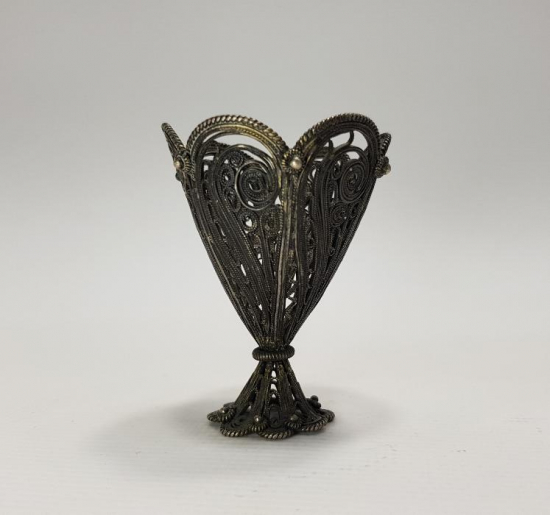 OSMANLI DÖNEMİ TELKARİ GÜMÜŞ FİNCAN ZARFI 