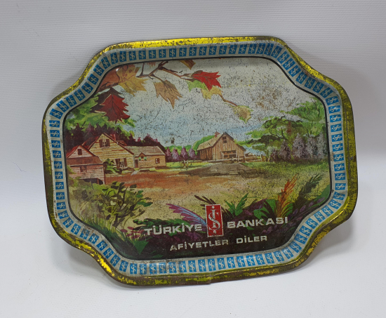 1950 LERDEN İŞ BANKASI HATIRASİ TEPSİ