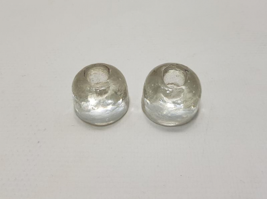 OSMANLI DÖNEMİ İKİ ADET MİNİ KRİSTAL HOKKA