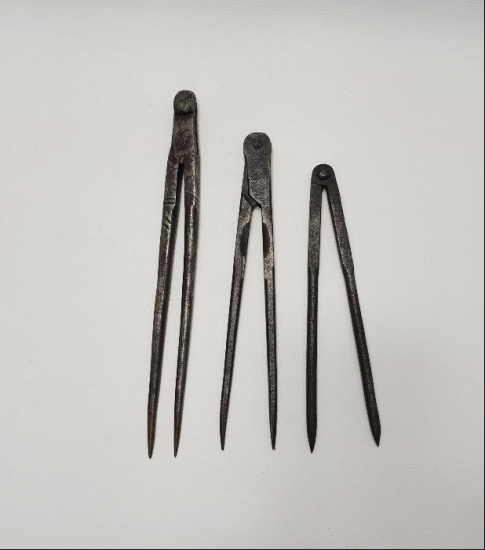 OSMANLI DÖNEMİ ÜÇ ADET DEMİR PERGEL 