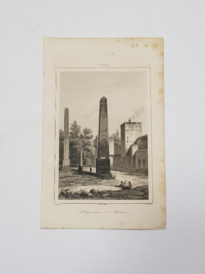 OSMANLI DÖNEMİ GRAVÜR: HİPODROM DİKİLİTAŞ 