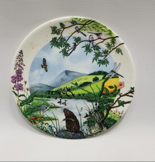 SANATÇI İMZALI EL BOYAMA PORSELEN DUVAR TABAĞI 