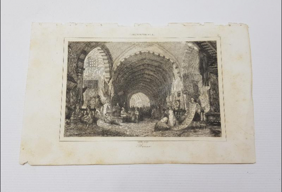 OSMANLI DÖNEMİ GRAVÜR: KAPALI ÇARŞI - OTTOMAN BAZAAR