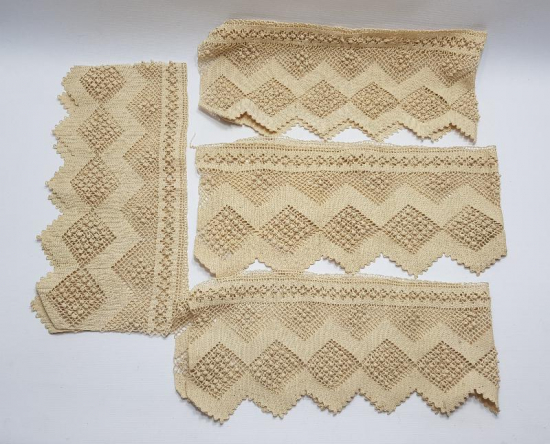 DÖRT PARÇA EL İŞLEME DANTEL SAÇAK