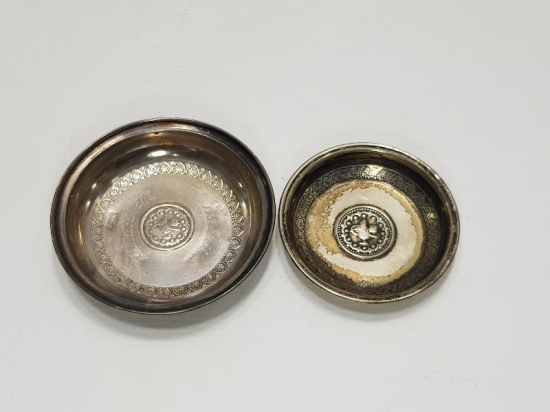 BİR ÇİFT GÜMÜŞ KINA TASI 