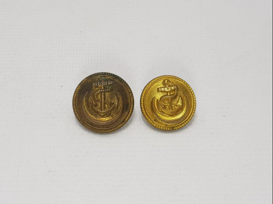 1. DÜNYA SAVAŞI OSMANLICA YAZILI BİR ÇİFT SUBAY DÜĞMESİ 