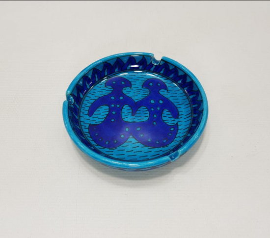 SITKI OLÇAR İMZALI KÜTAHYA SERAMİK KÜL TABLASI