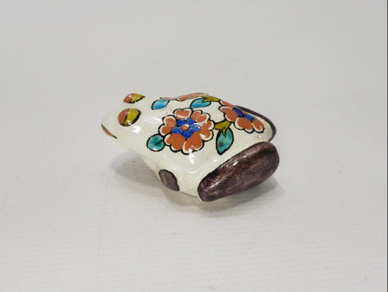 SITKI OLÇAR İMZALI KÜTAHYA SERAMİK KURBAĞA BİBLOSU