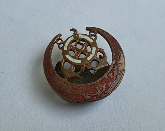 OSMANLI DÖNEMİ ÜZERİ MİNELİ DONANMA CEMİYETİ ROZETİ