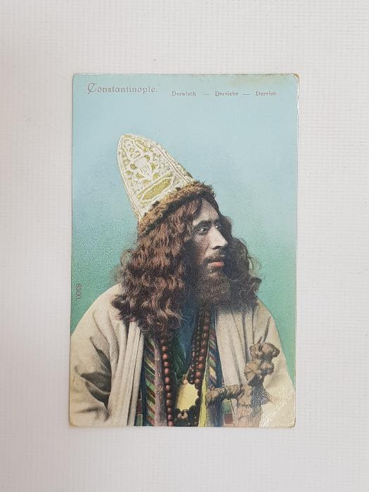 CONSTANTINOPLE: OSMANLI DÖNEMİ DERVİŞ KARTPOSTALI 