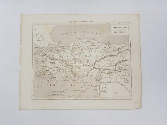 ASIA MINEURE (KÜÇÜK ASYA - ANADOLU) HARİTA GRAVÜR