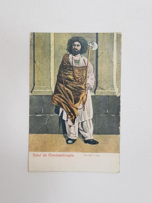 OSMANLI DÖNEMİ DERVİŞ KARTPOSTALI 