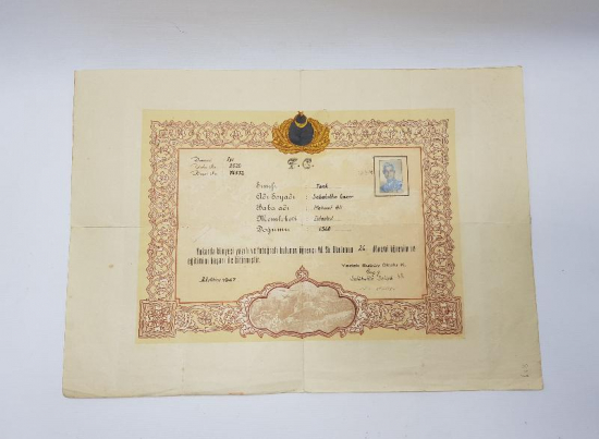 1947 YEDEK SUBAY DİPLOMASI 