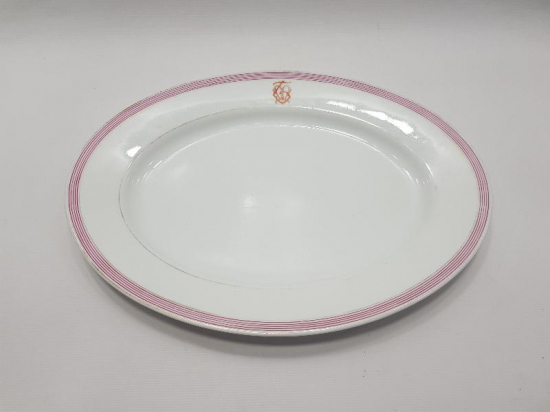 OSMANLI DÖNEMİ TOKATLIYAN OTELİ KALLAVİ BOY PORSELEN SALATA TABAĞI 