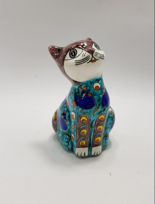 SITKI OLÇAR İMZALI KÜTAHYA SERAMİK BÜYÜK BOY KEDİ BİBLOSU