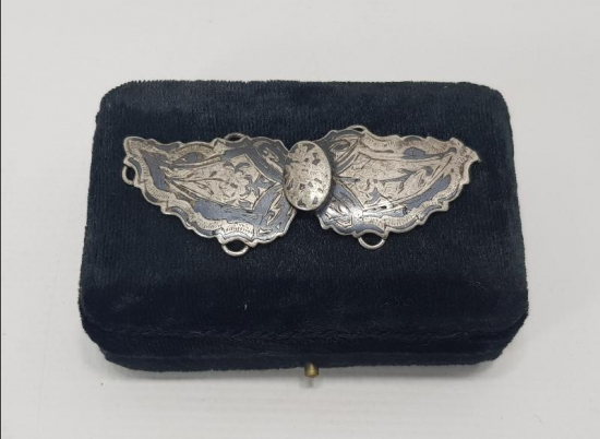 OSMANLI DÖNEMİ SAVATLI GÜMÜŞ KEMER TOKASI 