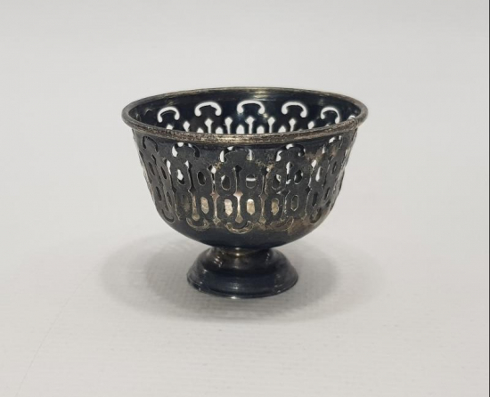 OSMANLI TUĞRALI VE SAH DAMGALI GÜMÜŞ FİNCAN ZARFI 