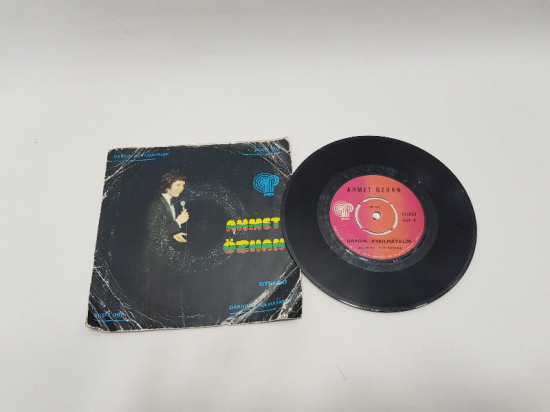 AHMET ÖZHAN 45'LİK PLAK: DARGIN AYRILMAYALIM & DÜŞ TE GÖR