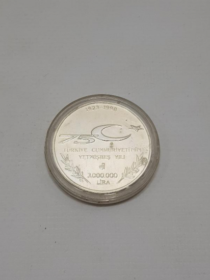 CUMHURİYETİN 75. YILI 3.000.000 TL GÜMÜŞ HATIRA PARA