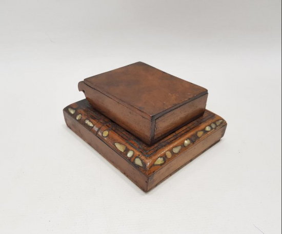 OSMANLI DÖNEMİ SİNOP CEZAEVİ İŞİ ANTİKA AHŞAP SİGARALIK VE KÜL TABLASI 