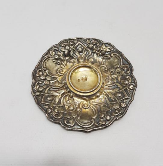 OSMANLI TUĞRALI VE SAH DAMGALI GÜMÜŞ FİNCAN TABAĞI 